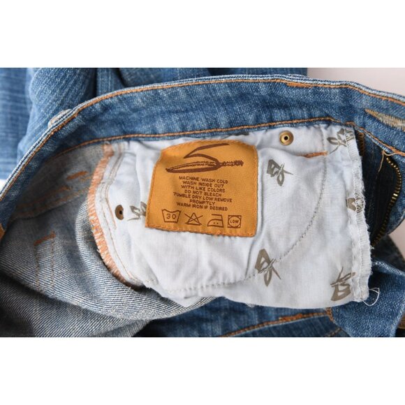Seven7 Jeans Womens Size 4 Blue Denim Pockets Straight Leg 90s Style - Picture 13 of 14